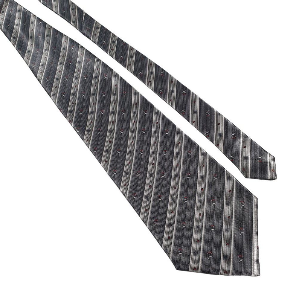 Fuliwang Mens Necktie Accessory Silver, Black Shiny Office Work Casual Dad Gift